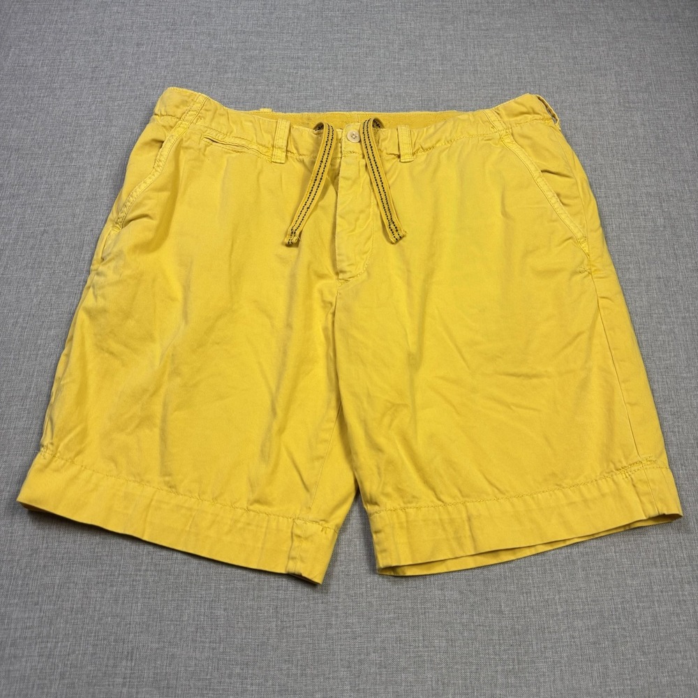 Polo Ralph Lauren Drawstring Chino Shorts Mens 40 Yellow 10" Inseam Cotton